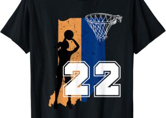 Basketball Women No 22 Jersey Tee T-Shirt