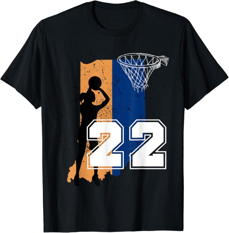 Basketball Women No 22 Jersey Tee T-Shirt