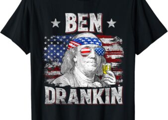 Ben Drankin Beer 4th of July Funny Patriotic USA T-Shirt