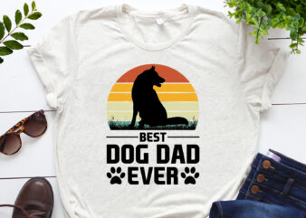 Best Dog Dad Ever T-Shirt Design