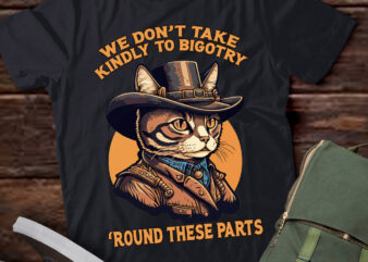 Bigotry Funny Retro Aesthetic Protest Patriotism Political Cat Cowboy lts-d