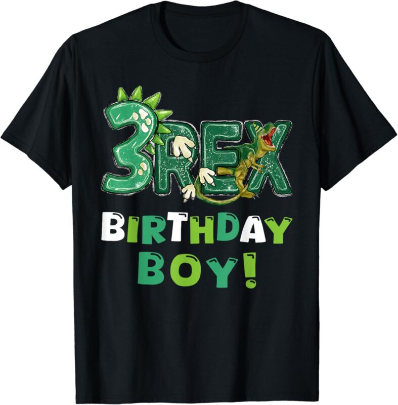 Birthday Boy Dino Dinosaur, Get this unique, cool and funny Birthday Saurus T-Rex or Raptor Graphic