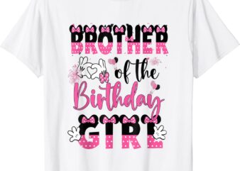 Brother Of The Birthday Girl Mouse Family Matching T-Shirt