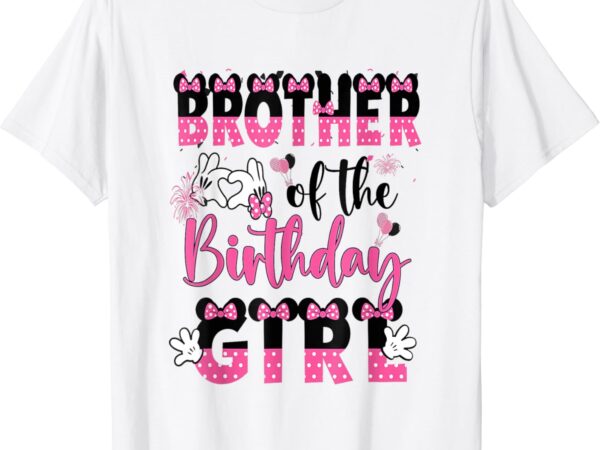 Brother of the birthday girl mouse family matching t-shirt