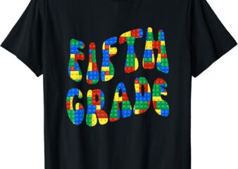 Building Bricks Fifth Grade 5 Boys Teacher Master Builder T-Shirt