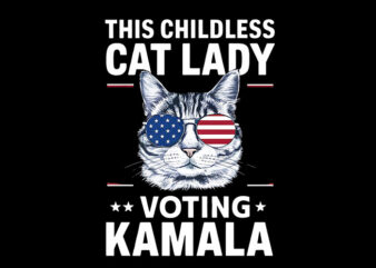 This childless cat lady is voting kamala png, kamala harris 2024 png