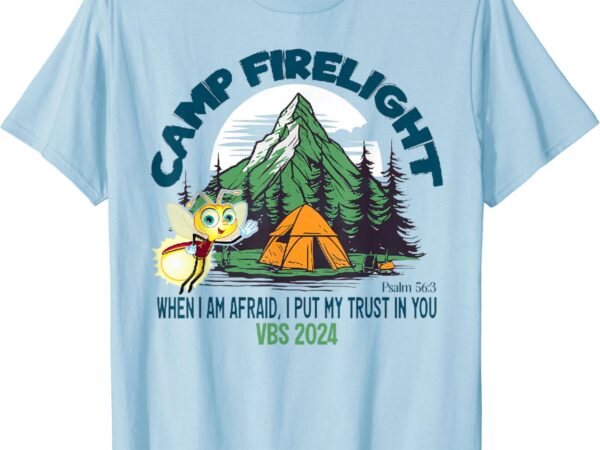 Camp firelight vbs camp vacation bible school firework 2024 t-shirt