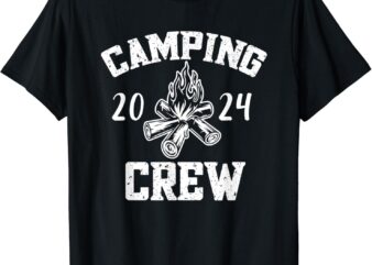 Camper Road Trip Family Matching Group Camping Crew 2024 T-Shirt