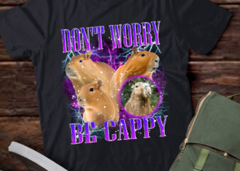 Capybara Vintage 90s Bootleg Style Don’s Worry Be Cappy lts-d