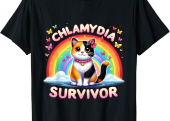 Chlamydia Survivor Sarcastic Ironic Y2K Inappropriate Tee T-Shirt