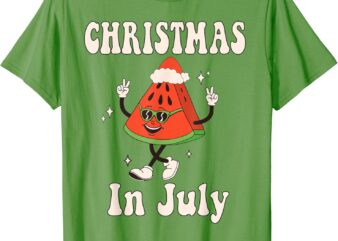 Christmas In July Retro Watermelon Kids Boys Toddler Women T-Shirt