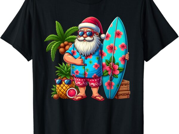 Christmas in july santa men boys kids beach summer t-shirt