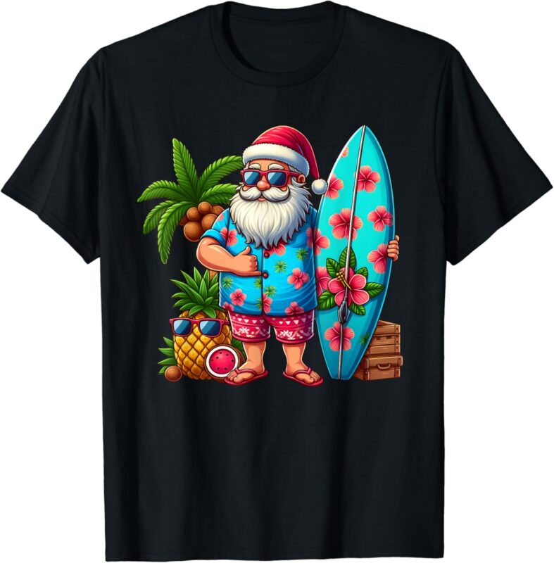 Christmas in July Santa Men Boys Kids Beach Summer T-Shirt