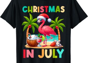 Christmas in July Shirt Women Girls Kids Beach Summer T-Shirt