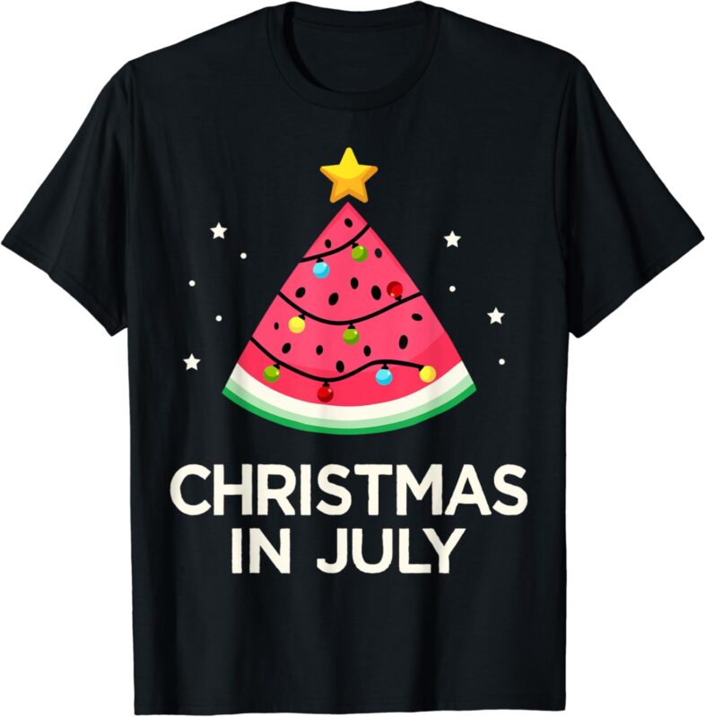 Christmas in july with watermelon tree for summer xmas T-Shirt