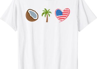 Coconut Tree Meme – Patriotic Kamala Statement USA Democrat T-Shirt