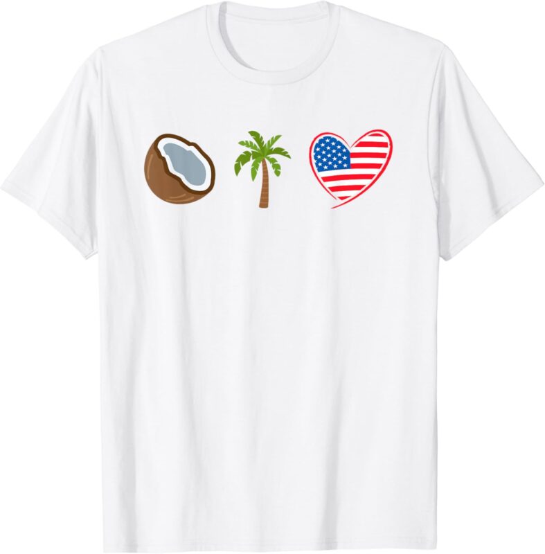 Coconut Tree Meme – Patriotic Kamala Statement USA Democrat T-Shirt