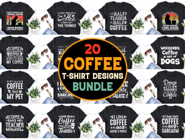 Coffee t-shirt design bundle