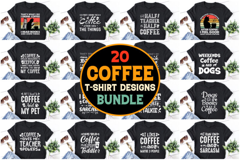 Coffee T-shirt Design Bundle