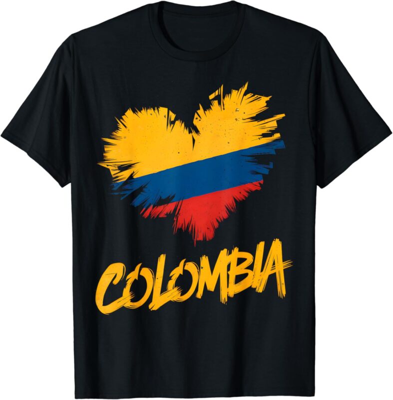 Colombia Heart Flag T-Shirt