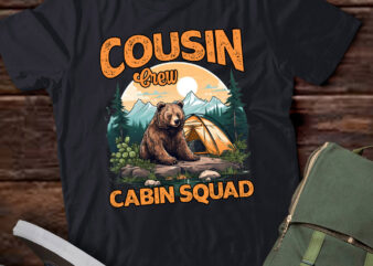 Cousin Crew Hiking Cabin Squad 2024 Bear Camping Mountain lts-d