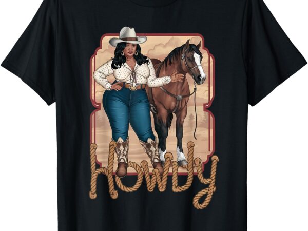 Cowgirl black cowgirl queen african american t-shirt