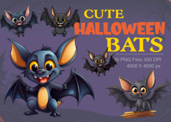 Cute Halloween bats. TShirt Sticker