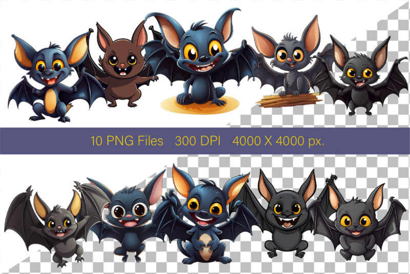 Cute Halloween bats. TShirt Sticker