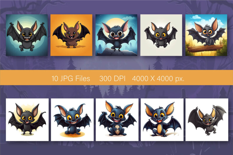 Cute Halloween bats. TShirt Sticker