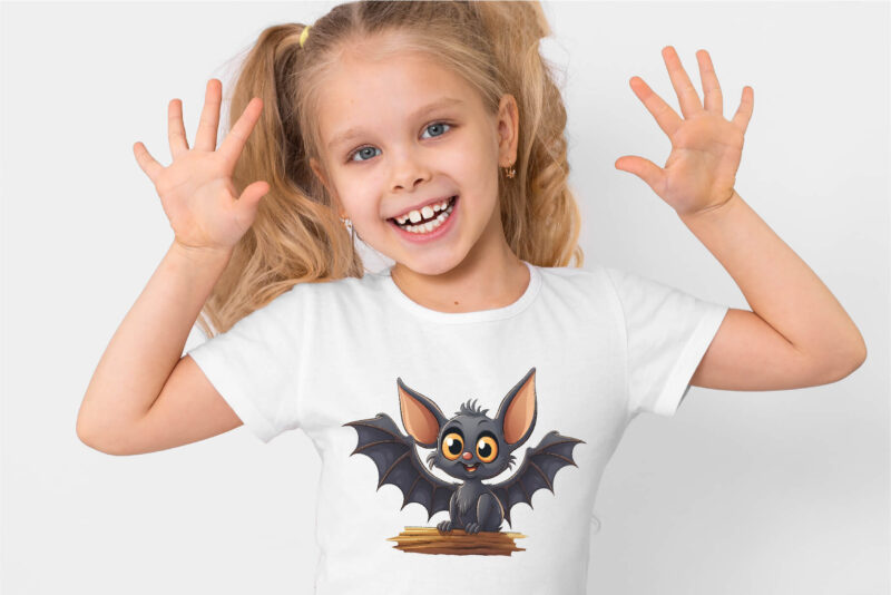 Cute Halloween bats. TShirt Sticker