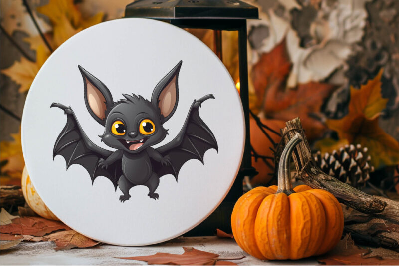 Cute Halloween bats. TShirt Sticker