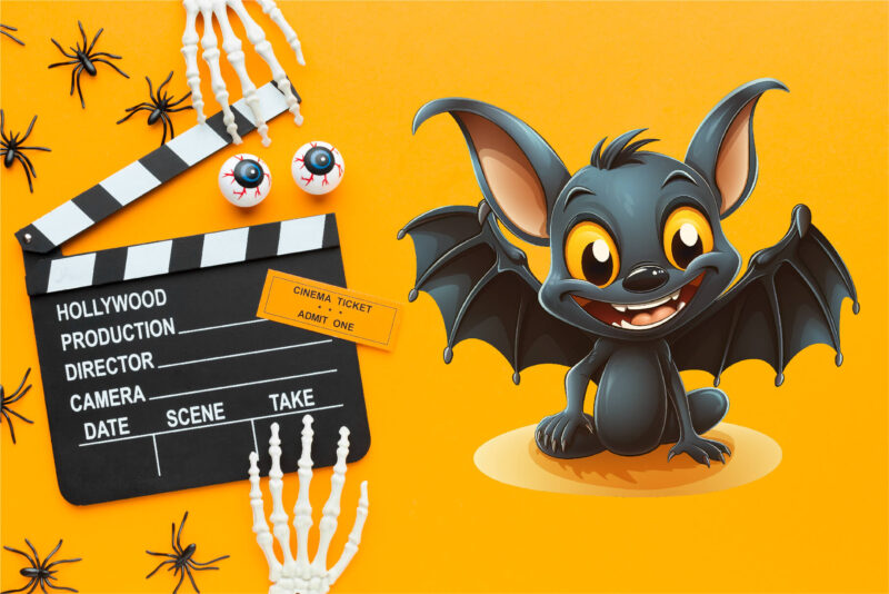 Cute Halloween bats. TShirt Sticker