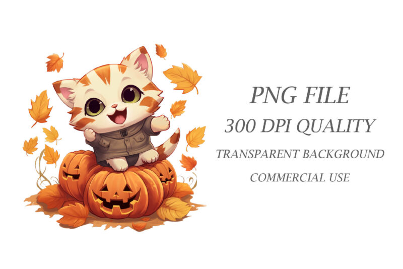 Cute Kawaii Cats for Halloween. Sticker.