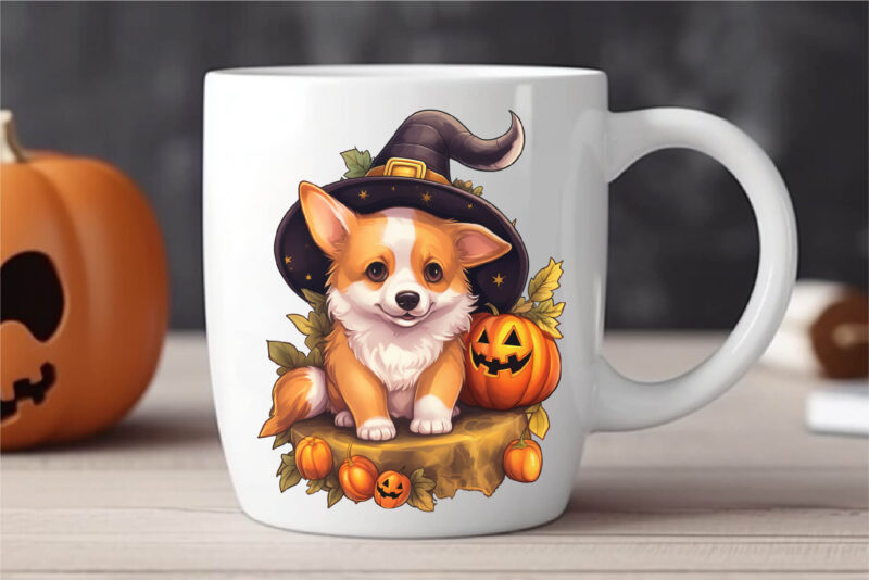 Cute Halloween dogs. TShirt Sticker.