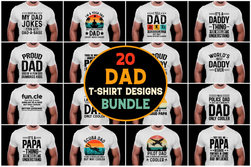 Dad T-Shirt Design Bundle