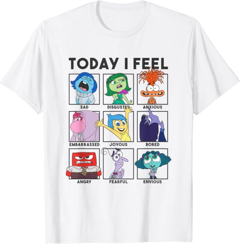 Disney Pixar Inside Out 2 Today I Feel… Emotions Panels T-Shirt