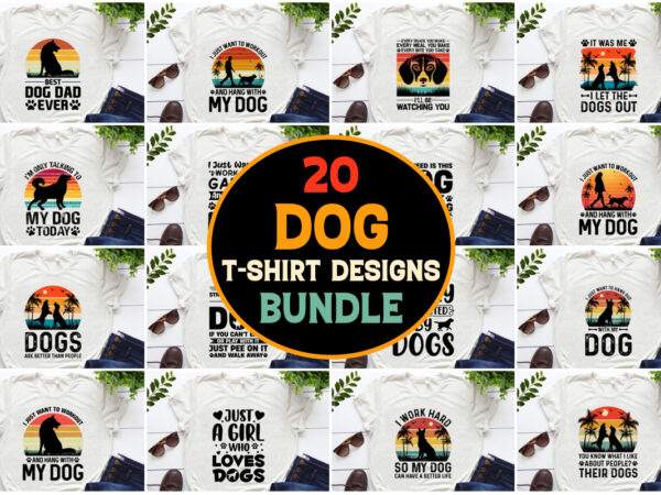 Dog t-shirt design bundle