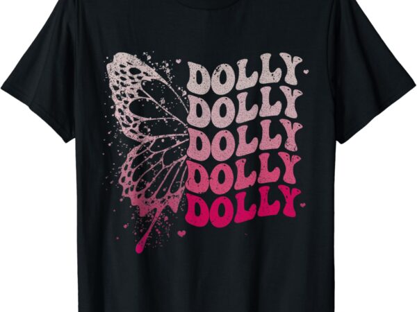 Dolly vintage style 70s groovy girl kids men women children t-shirt