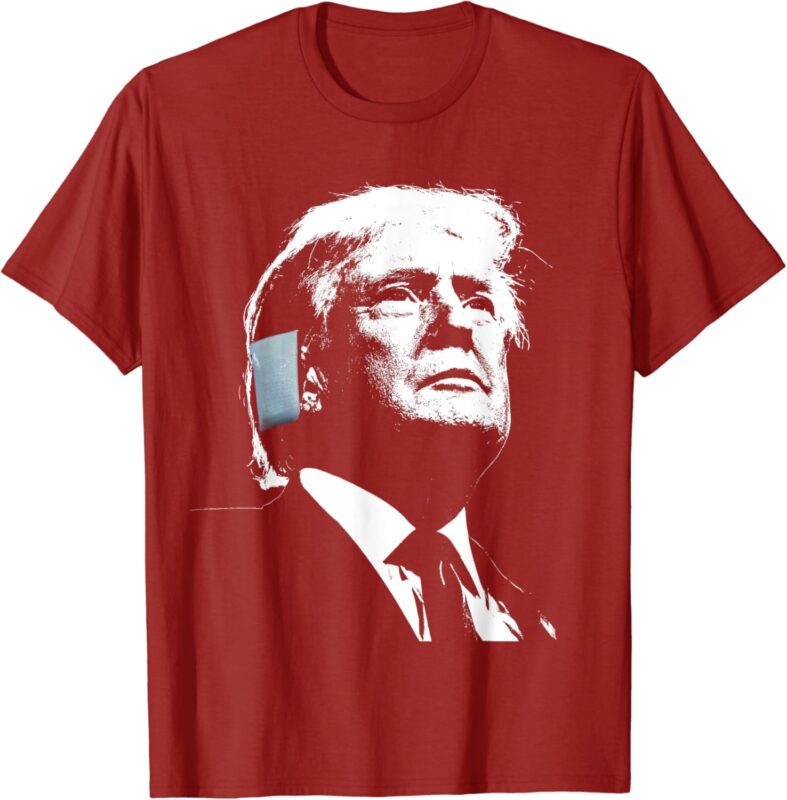 Donald Trump 2024 Ear Bandage Shot at Election Rally America T-Shirt