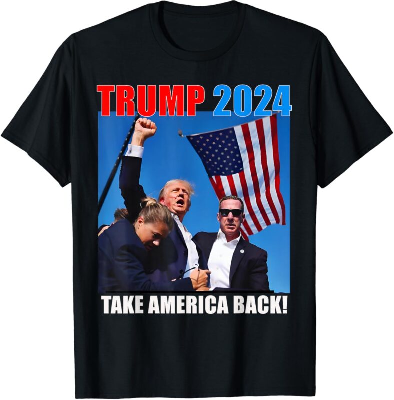 Donald Trump 2024 Take America Back American Flag Patriotic T-Shirt