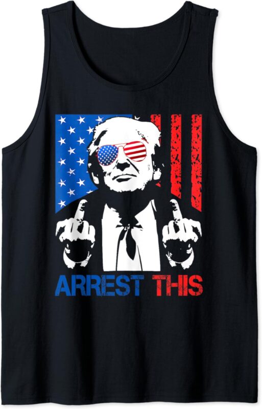 Donald Trump Arrest This Fingers 2024 Election Pro Trump Tank Top