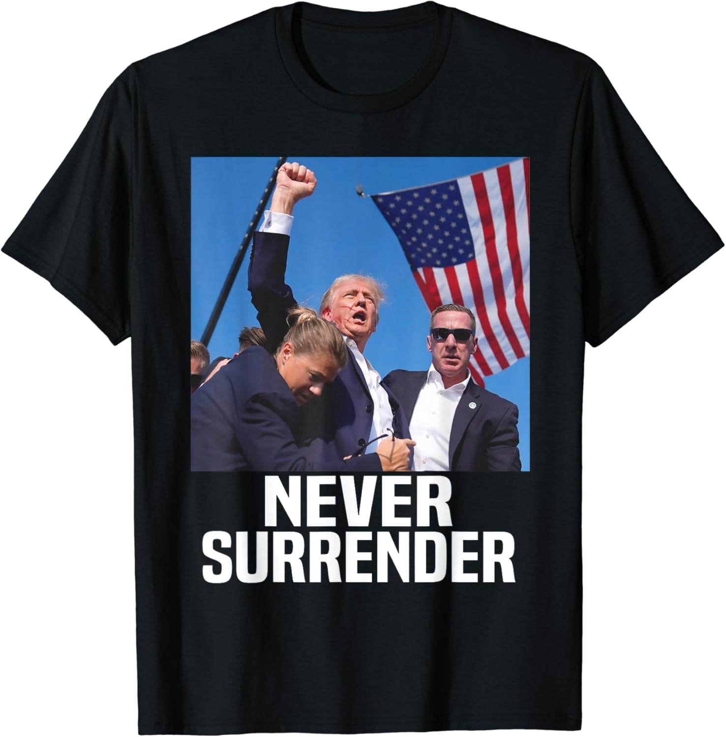 Donald Trump Shot Never Surrender 2024 - Buy t-shirt designs