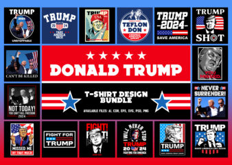 Donald trump t-shirt design bundle