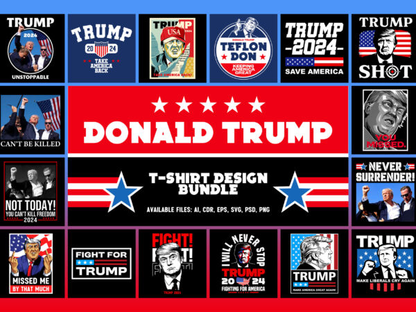 Donald trump t-shirt design bundle