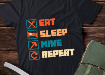 Eat Sleep Mine Repeat Minecraft Gamer Streamer Creeper Gift lts-d vector clipart