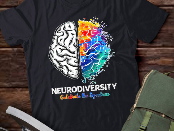 Embrace neurodiversity celebrate the spectrum brain autism lts-d vector clipart