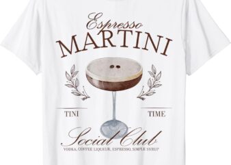 Espresso Martini Social Club Cocktail Bachelorette T-shirt