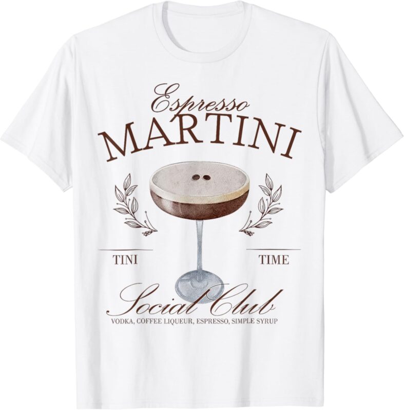 Espresso Martini Social Club Cocktail Bachelorette T-shirt