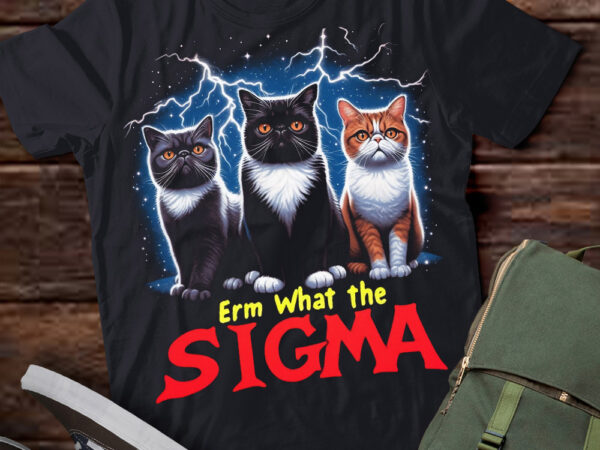 Lt-p2.1 funny erm the sigma ironic meme quote exotic shorthair cats t shirt vector graphic