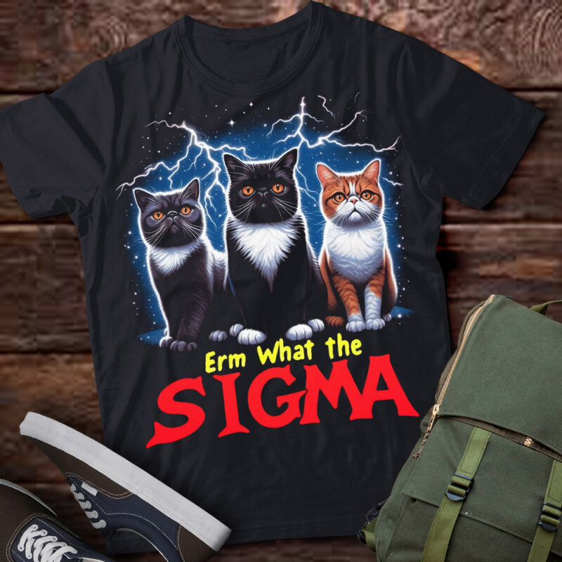 LT-P2.1 Funny Erm The Sigma Ironic Meme Quote Exotic Shorthair Cats